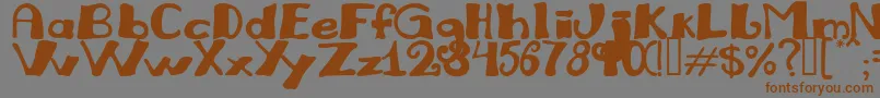 JULIRG   Font – Brown Fonts on Gray Background
