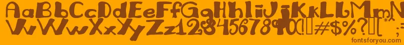 JULIRG   Font – Brown Fonts on Orange Background