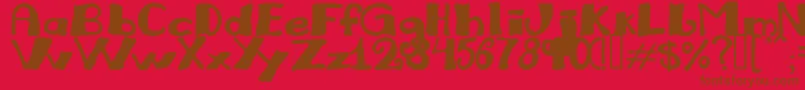 JULIRG   Font – Brown Fonts on Red Background