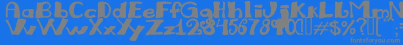 JULIRG   Font – Gray Fonts on Blue Background