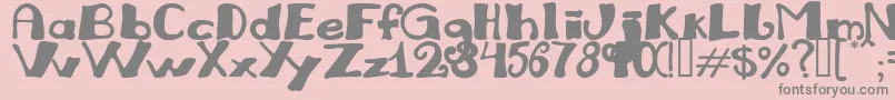 JULIRG   Font – Gray Fonts on Pink Background