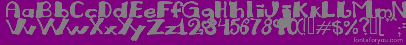 JULIRG   Font – Gray Fonts on Purple Background