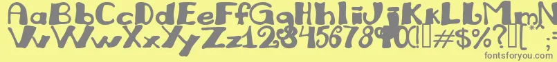 JULIRG   Font – Gray Fonts on Yellow Background