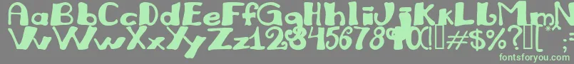 Weitere Informationen zur JULIRG -Schriftart JULIRG -Schriftart – Grüne Schriften auf grauem Hintergrund