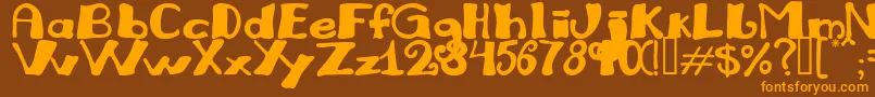 JULIRG   Font – Orange Fonts on Brown Background