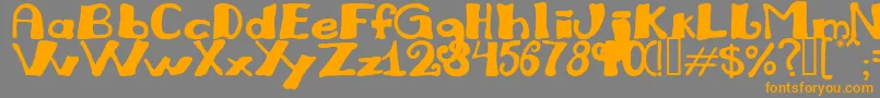 JULIRG   Font – Orange Fonts on Gray Background