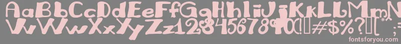 JULIRG  -Schriftart – Rosa Schriften auf grauem Hintergrund