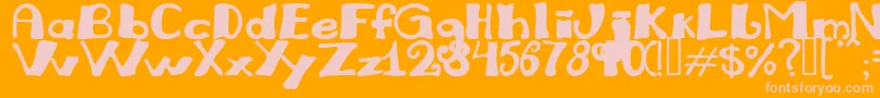 JULIRG   Font – Pink Fonts on Orange Background