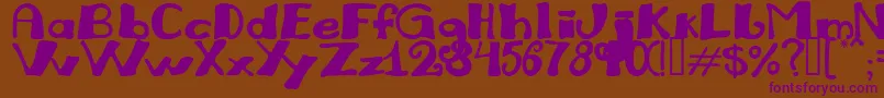 JULIRG   Font – Purple Fonts on Brown Background