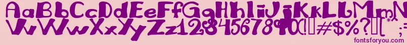 JULIRG   Font – Purple Fonts on Pink Background