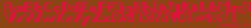 JULIRG   Font – Red Fonts on Brown Background