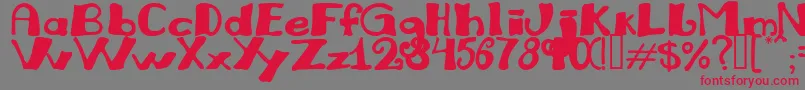 JULIRG  -Schriftart – Rote Schriften auf grauem Hintergrund