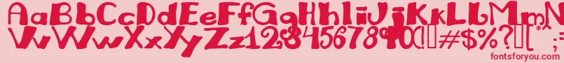 JULIRG   Font – Red Fonts on Pink Background