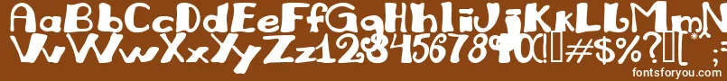 JULIRG   Font – White Fonts on Brown Background