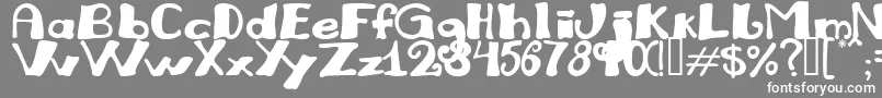 JULIRG   Font – White Fonts on Gray Background