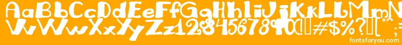 JULIRG   Font – White Fonts on Orange Background