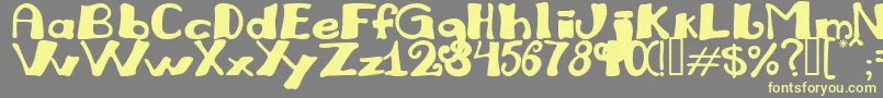 JULIRG   Font – Yellow Fonts on Gray Background