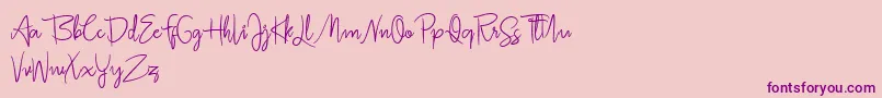 Police Jullia Script Personal Use Only – polices violettes sur fond rose