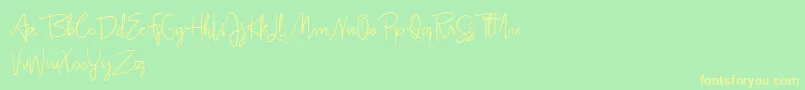 fuente Jullia Script Personal Use Only – Fuentes Amarillas Sobre Fondo Verde