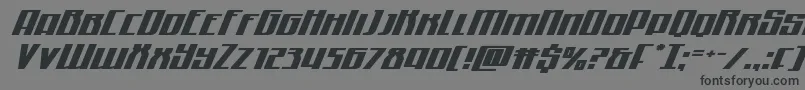 Quantummaliceexpandital Font – Black Fonts on Gray Background