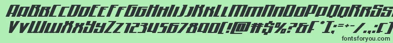 Quantummaliceexpandital Font – Black Fonts on Green Background