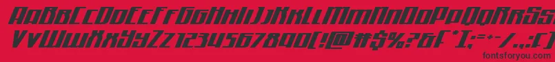 Quantummaliceexpandital Font – Black Fonts on Red Background