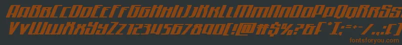 Quantummaliceexpandital Font – Brown Fonts on Black Background