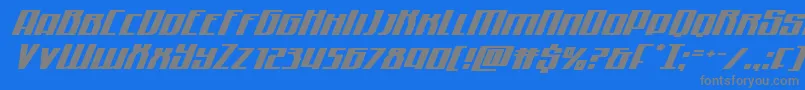 Quantummaliceexpandital Font – Gray Fonts on Blue Background