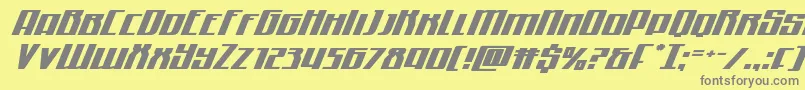 Quantummaliceexpandital Font – Gray Fonts on Yellow Background