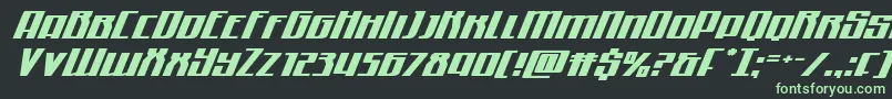 Quantummaliceexpandital Font – Green Fonts on Black Background