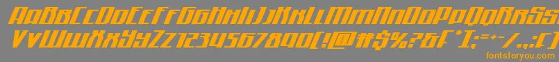 Quantummaliceexpandital Font – Orange Fonts on Gray Background