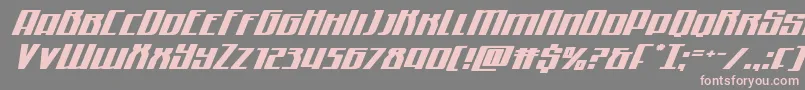 Quantummaliceexpandital Font – Pink Fonts on Gray Background