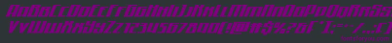 Quantummaliceexpandital Font – Purple Fonts on Black Background