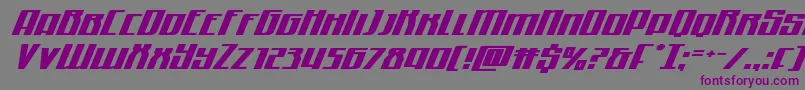 Quantummaliceexpandital Font – Purple Fonts on Gray Background