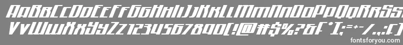 フォントQuantummaliceexpandital – 灰色の背景に白い文字