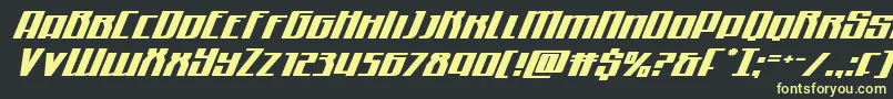 Quantummaliceexpandital Font – Yellow Fonts on Black Background