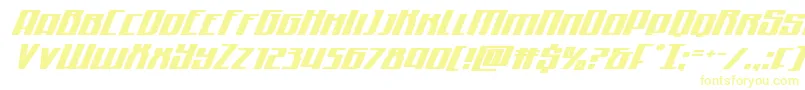 Quantummaliceexpandital Font – Yellow Fonts on White Background