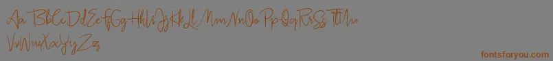 Jullia Script Personal Use Only Font – Brown Fonts on Gray Background