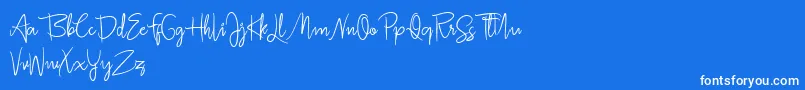 Police Jullia Script Personal Use Only – polices blanches sur fond bleu