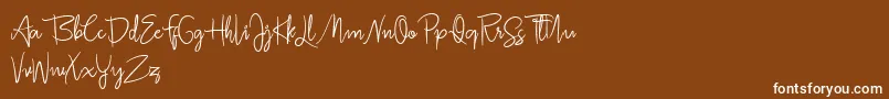 Jullia Script Personal Use Only Font – White Fonts on Brown Background