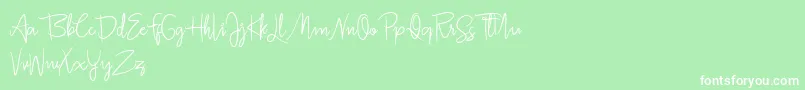 Czcionka Jullia Script Personal Use Only – białe czcionki na zielonym tle