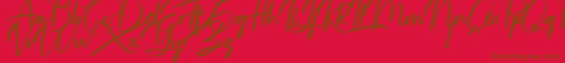 jullian Personal Use Only Font – Brown Fonts on Red Background