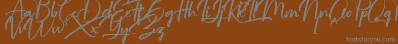 jullian Personal Use Only Font – Gray Fonts on Brown Background
