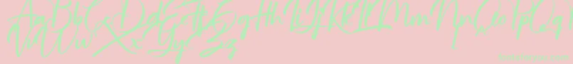 jullian Personal Use Only Font – Green Fonts on Pink Background