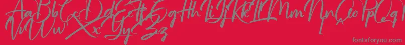 jullian Personal Use Only Font – Gray Fonts on Red Background