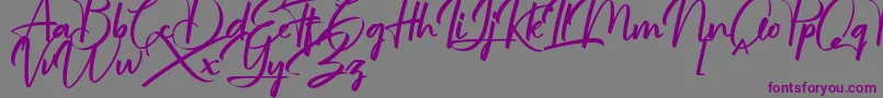 Weitere Informationen zur jullian Personal Use Only-Schriftart jullian Personal Use Only-Schriftart – Violette Schriften auf grauem Hintergrund