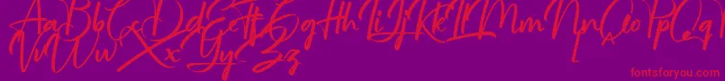 jullian Personal Use Only Font – Red Fonts on Purple Background