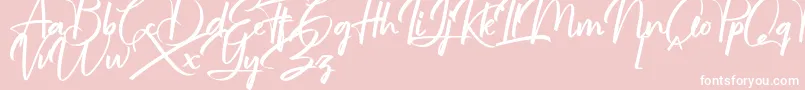 jullian Personal Use Only-Schriftart – Weiße Schriften auf rosa Hintergrund