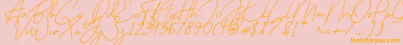En savoir plus sur la police July it Police July it – polices orange sur fond rose