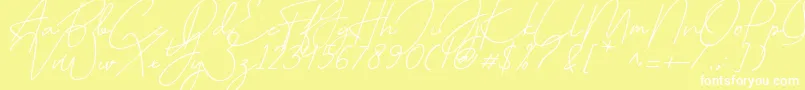 July it Font – White Fonts on Yellow Background